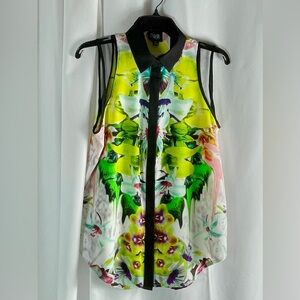 Prabal Gurung for Target Collab Vibrant Floral Sleeveless Blouse